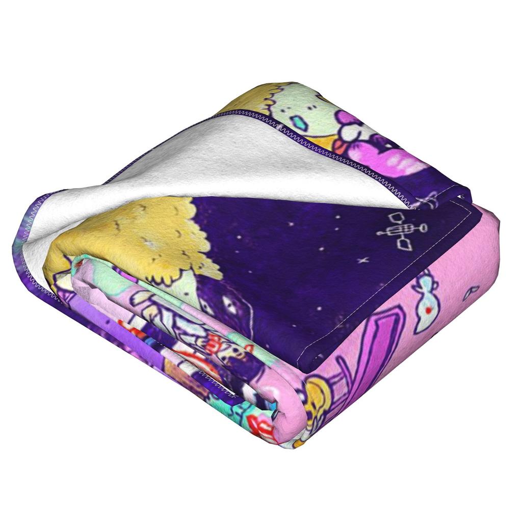 Aubrey Omori Fleece Überwurfdecke Spiel Cartoon Freunde Decke für Zuhause Outdoor Ultraweiche Plüsch Dünne Steppdecke,