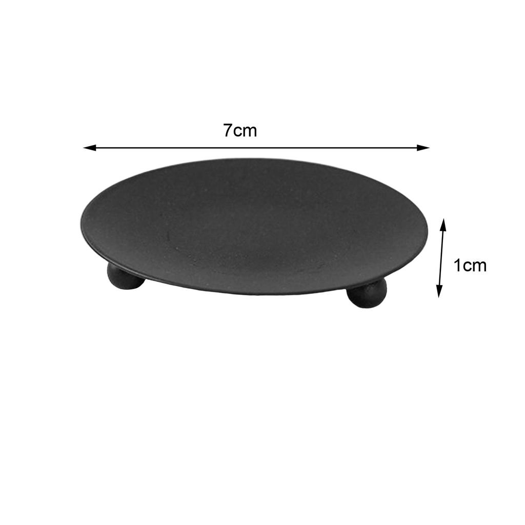 Iron Plate Candle Holder Geometric Candle Plate Decorative Candlestick Tea Light Holder Centerpiece for Home Decor