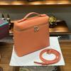 First layer cowhide granular lunch box bag schoolbag shoulder messenger bag versatile tide