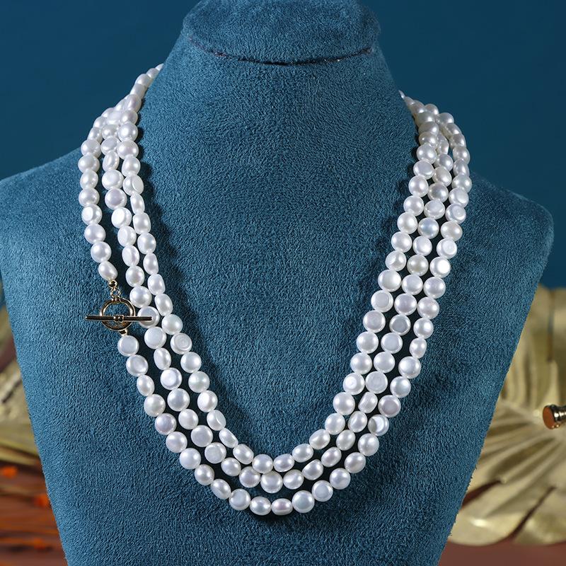 120cm Irregular Baroque Vintage Natural Freshwater Pearl Sweater Chain Multiple Wearing Methods Baroque Pearl Necklace Long