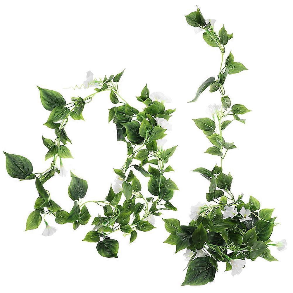 Artificial Flower Vine Garland Hanging Decorations Simulated Floral Vine for Wedding Arch Valentine Wreath Elegant White Fake Flower Garland for