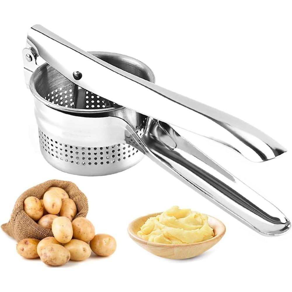 Potato Masher Kitchen Gadget Food Grade Stainless Steel Crusher Fruit and Vegetable Juicer Ergonomic Comfort Handle