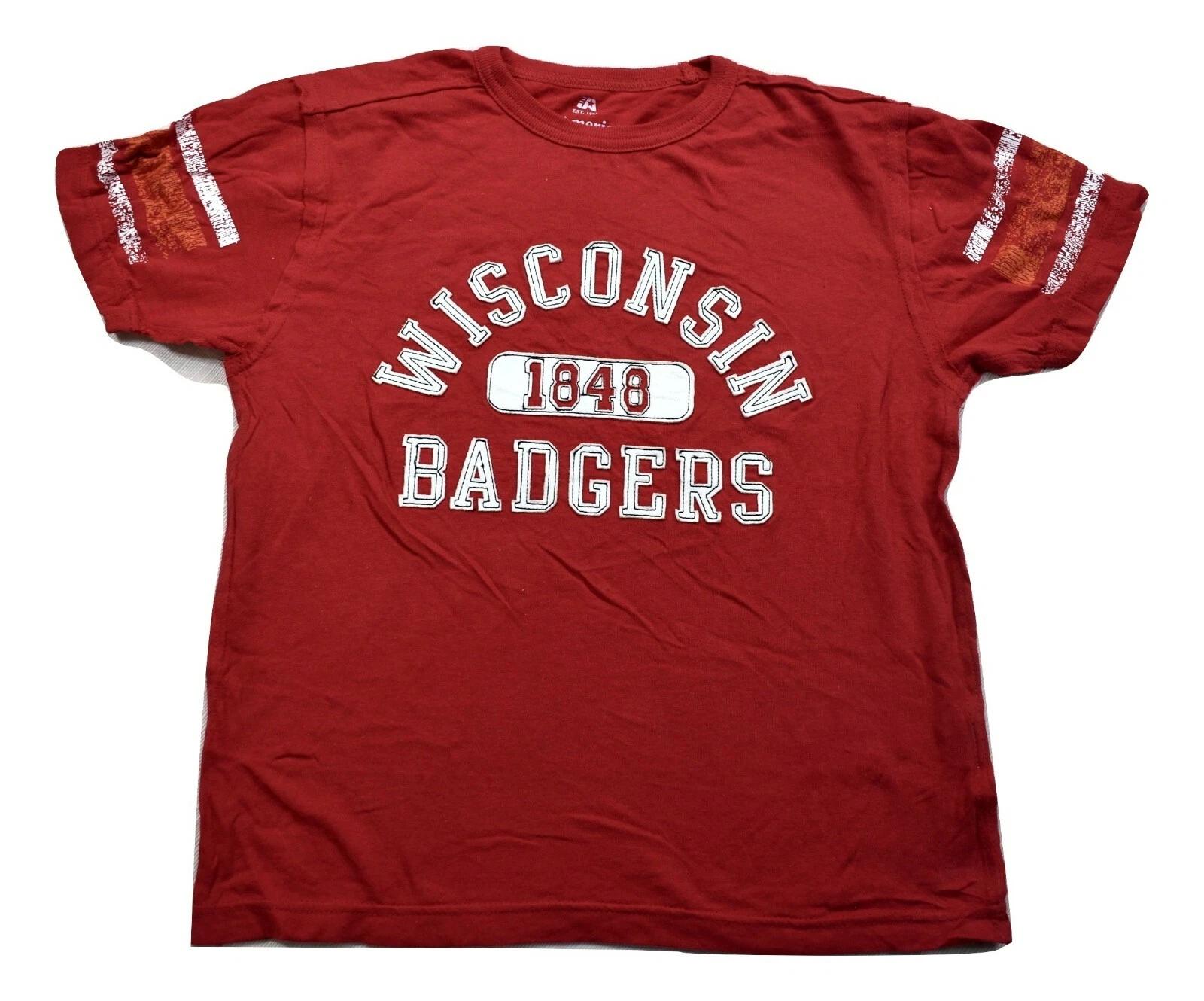 

J America Youth Wisconsin Badgers Tee Shirt New M (8-10) S