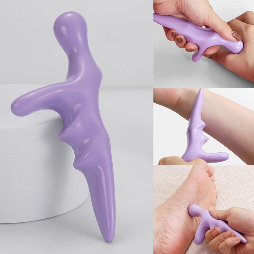 Foot Acupressure Massager Thumb Finger Press Trigger Point Relief Fatigue Manual Relax Whole Body Deep HandHeld Reflexology Tool