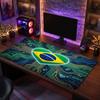 Brazil Football Crest Mouse Pad, Extended Non Slip Rubber Desk Mat for Gaming Office Laptop Fan Gift