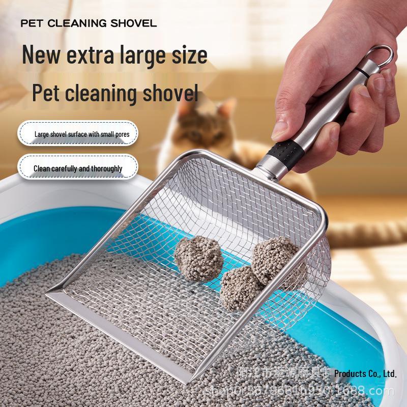 

Большой бентонитовый совок для кошачьего туалета, дизайн «песочные часы» для песка и фекалий, универсальный для песка для рептилий и рутинных перепелов. Steel Handle Scoop, 20 Mesh, 1X1mm