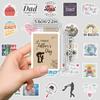 100 Cute Style Father's Day Graffiti Stickers Suitcase Water Cup Waterproof Decorative Stickers Children's DIY Stickers