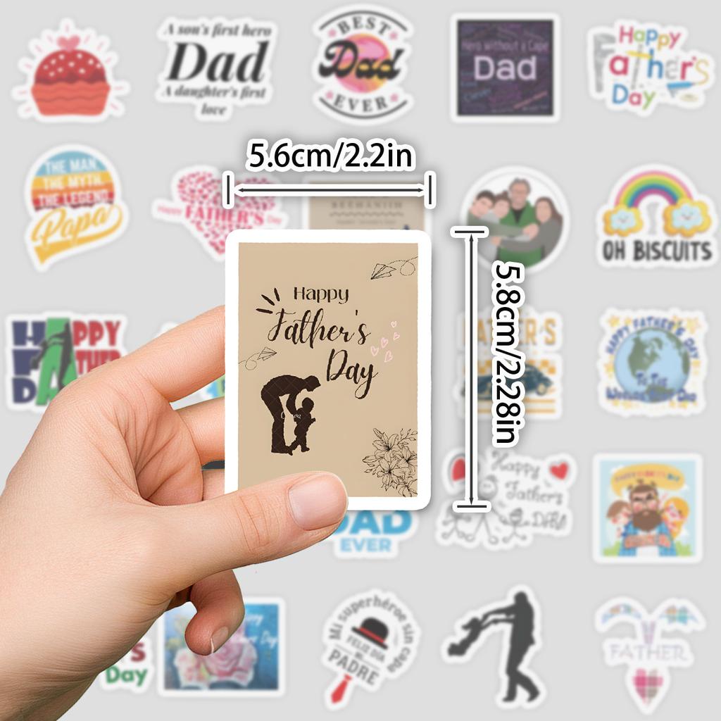 100 Cute Style Father's Day Graffiti Stickers Suitcase Water Cup Waterproof Decorative Stickers Children's DIY Stickers