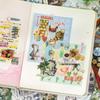 Yuxian Retro Die-cut Sticker Book: Flash Frame Journal Card Decoration Stickers