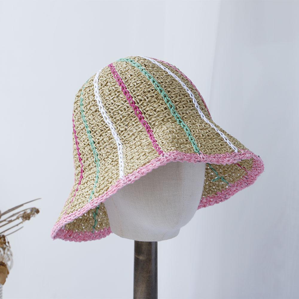Fisherman's Womens Straw Hats Crochet Hat Bucket Hat UV Protection Sun Visor Beach Hat Women Visors Rainbow Women Summer Hat Cap