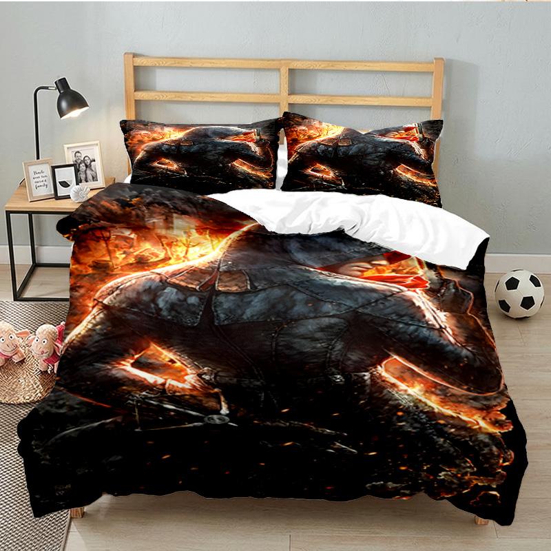 3PCS Game Creed Bedding Set Printed Duvet Cover Closure Includes 1 Duvet Cover & 2 Pillowcases for All Seasons Bedroom Decor