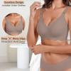 Plus Size Wireless Seamless Soft Support Anti Sagging Gathering Bra For Women