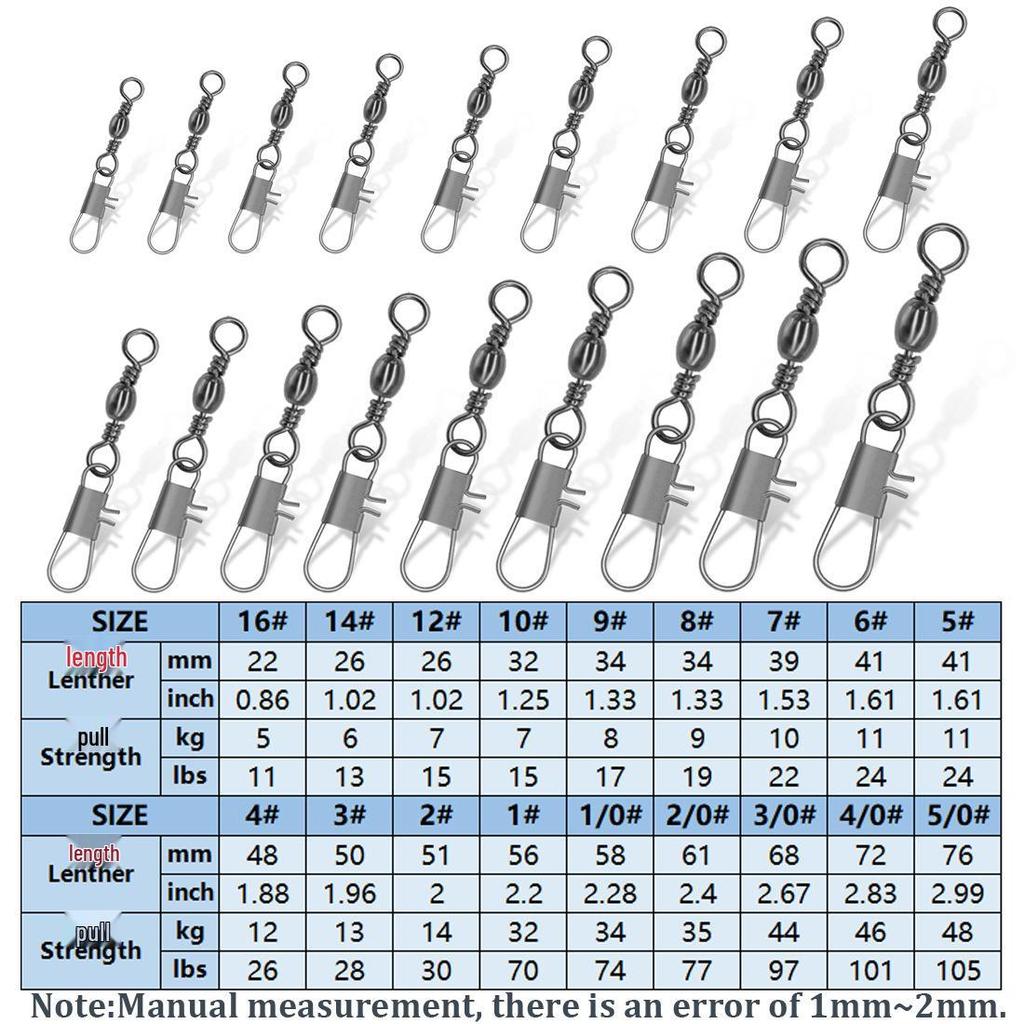 B-Type Connector Barrel Swivel with Pin and Figure-Eight Ring for Fishing Gear
