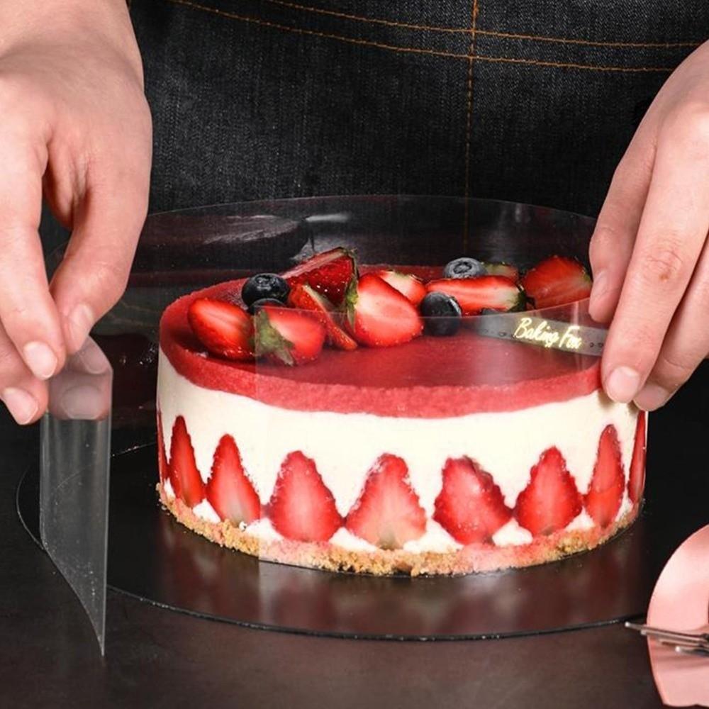 Nastro Collare Trasparente per Torta, Acetato PET per Alimenti, Fogli per Torta, Bordo per Torta di Compleanno
