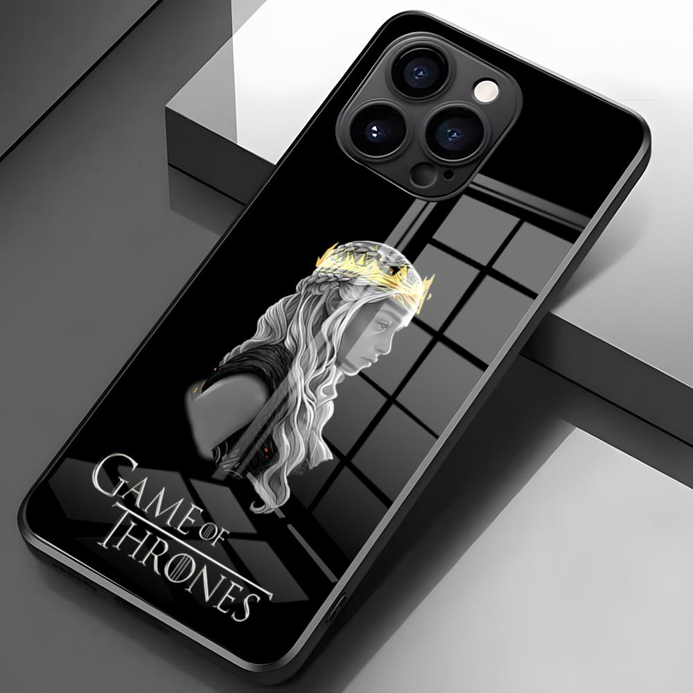 

H-House Of The D-Dragon Phone Case For IPhone 17 Pro Max 16 15 14 Pro Max 13 11 X Xs Xr 8 7Plus Glass Cover iPhone 15 Pro Max