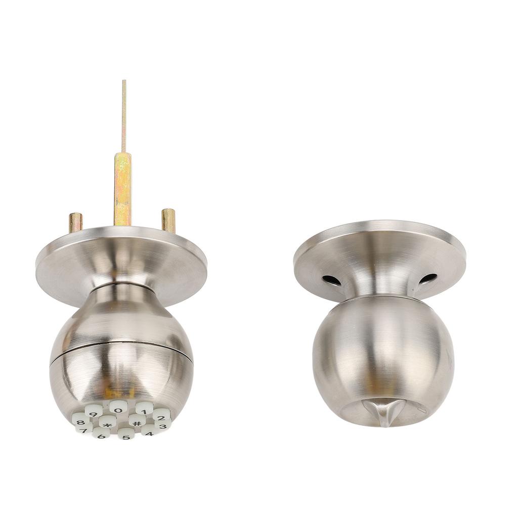 Keypad Door Knob with Lock and Key Round Electronic Entry Door Knob Lock for 35‑55MM Thickness Door Apartment Garage
