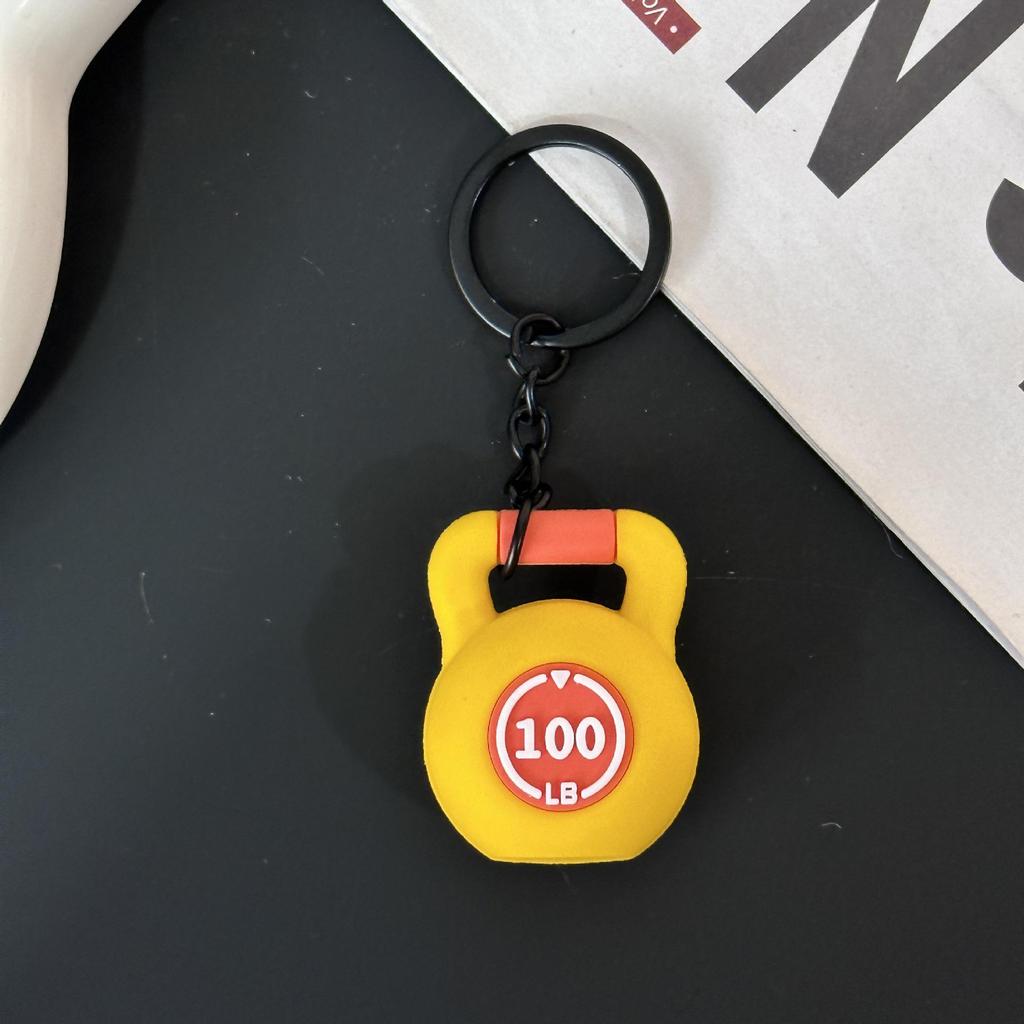 Fitness Series Gummi-Schlüsselanhänger: Hantel- & Kurzhantel-Anhänger für Geschenke