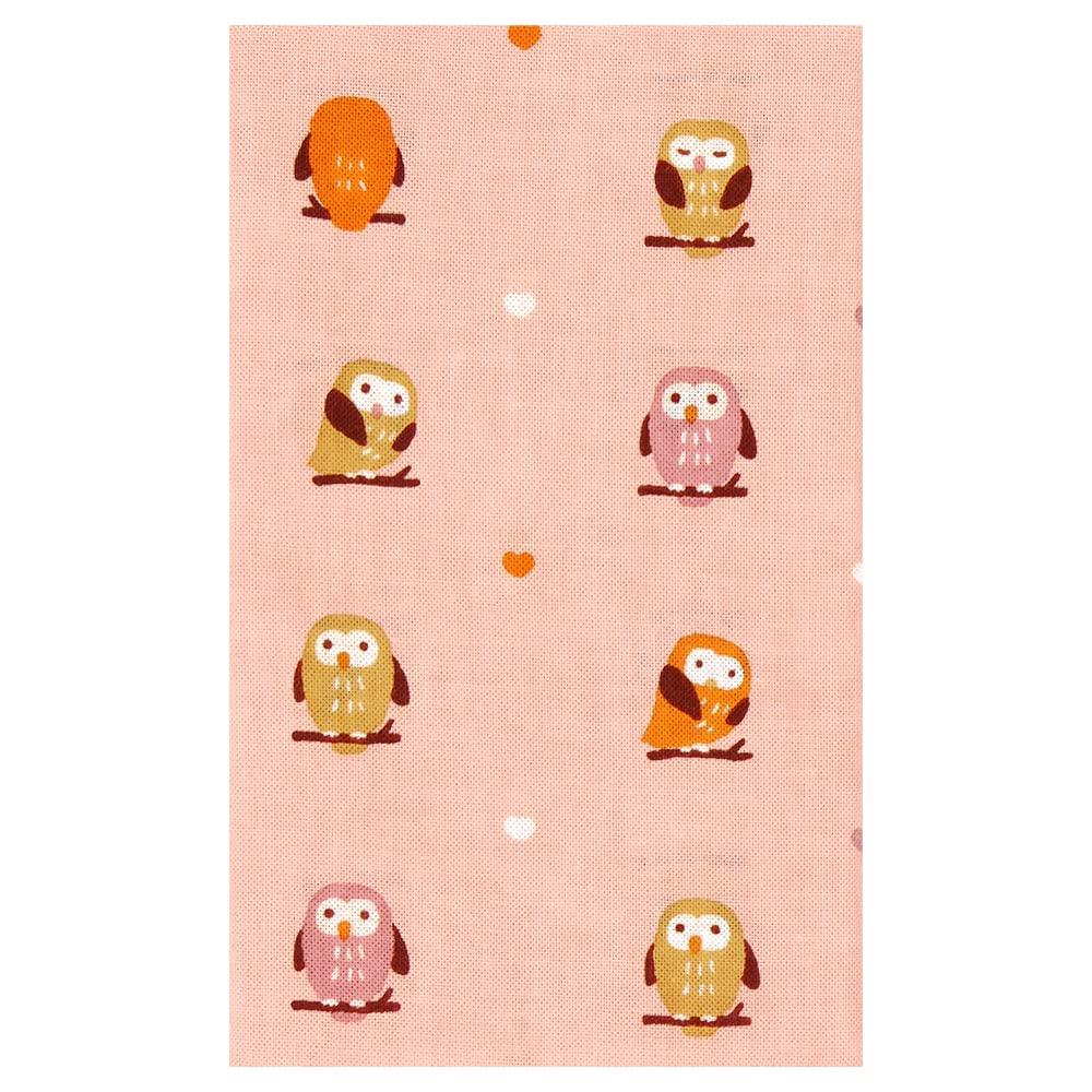 Hamamonyo Tenugui hand Bowing Owl (Japanese towel) - розовый