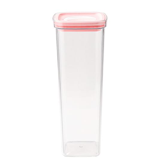 Noodle Storage Box with Lid Transparent Airtight Food Container Spaghetti Storage Jar for Pasta Grains Snacks Kitchen Cabinet Pantry Organization розовый