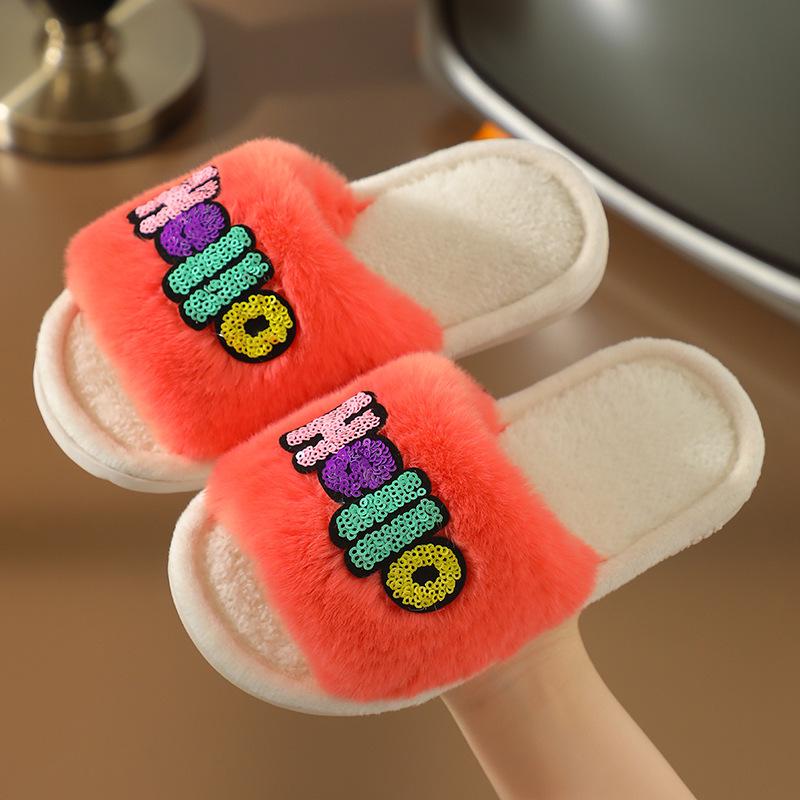 Winter Soft-Soled Cotton Slippers for Toddlers and Girls – Warm Plush Comfort