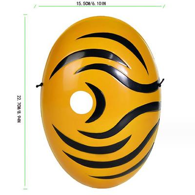 Maschera di Tobi Obito per cosplay anime giapponese, festa di Halloween, mascherata, Akatsuki Madara Uchiha, maschera di lattice e resina per uomo e donna