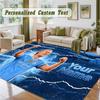 Crystal Velvet Square Rug Custom NameErling Haaland Pattern Non Slip Home Floor Decor Rug