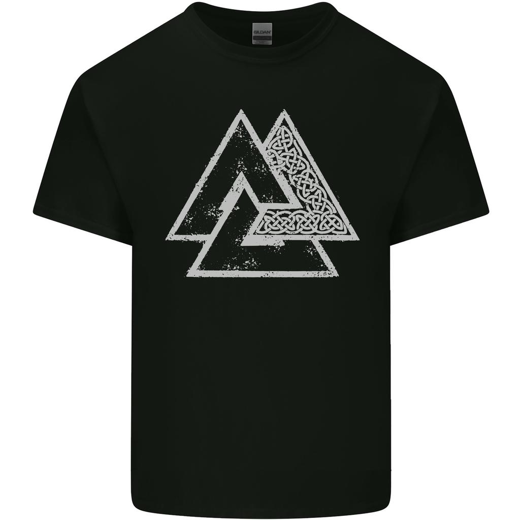 Valknut Symbol Vikings Gym With White Print Unisexs Light Cotton TShirt