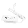Conference Recessed Power Strip Table Socket Furniture Outlet PD 20W Fast Charging 2 USB Ports 1.5m Cord