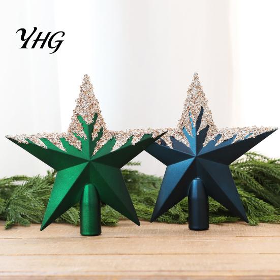 Christmas Tree Star Topper Glitter Sequins Topper, Shiny Sparkly Treetop Festive Decoration Accessories Ornament, Shatter-Proof for Xmas Holiday Party