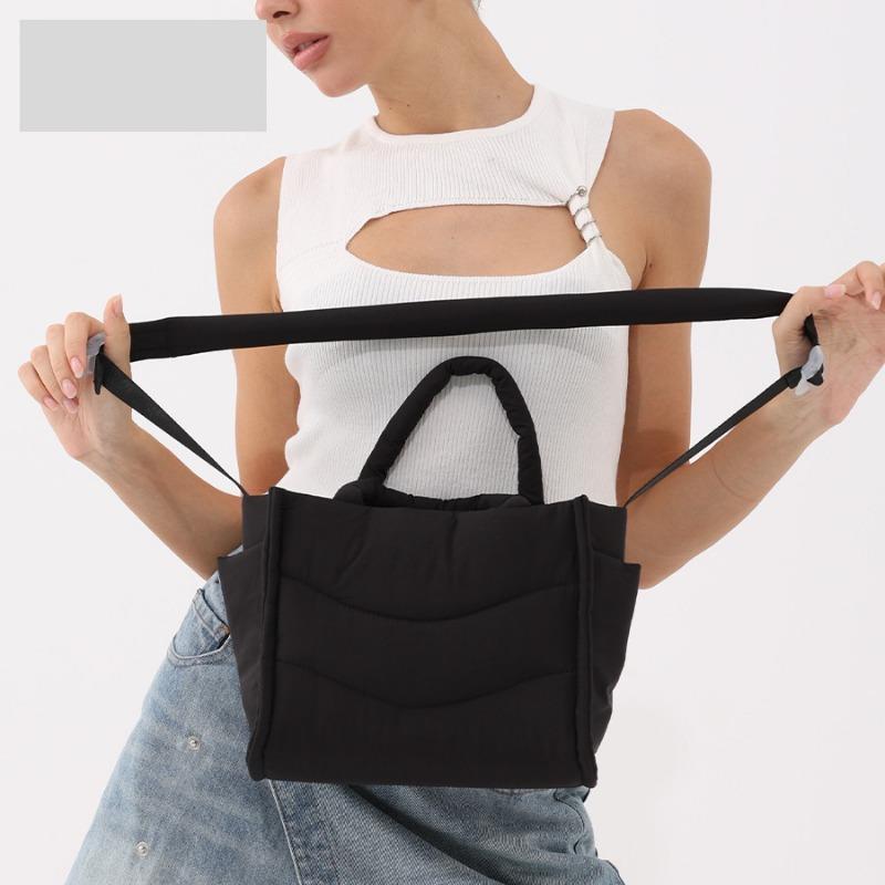 Tote Bag for Commuting High-end Quilted Simple Single-shoulder Bag Square Crossbody Bag