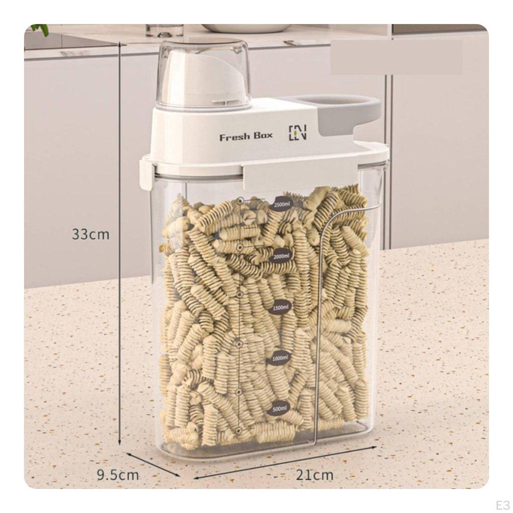 Rice Storage Container DampnessResistant Bin Includes Measuring Cup Sealed Grain