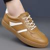 [Baseconet] Leather Casual Shoes, Soft Leather, Platform Sole, Lightweight Cushioning, Suitable for Commuting and School (BROWN, Adult, 26.5 cm, Measu