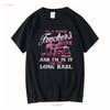 Im A Proud Truckers Wife Semi Truck Driver Trucking T Shirt Vintage Washed Unisex Stylish Casual Top For Everyday Wear