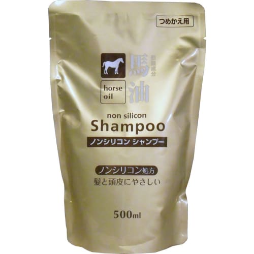 Kumano Yushi Horse Oil Shampoo & Conditioner 4-piece Set with Refill [Made In Japan]