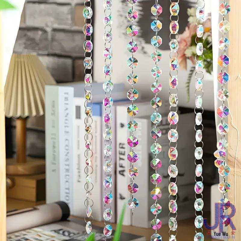 Dreamy Rainbow Octagonal Bead Prism Sun Catcher Pendant
