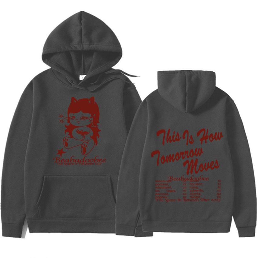Rapper Beabadoobee Hoodies Cartoon-Druck Lässig Übergroß Hohe Qualität Punk Herren Pullover Streetwear Mode