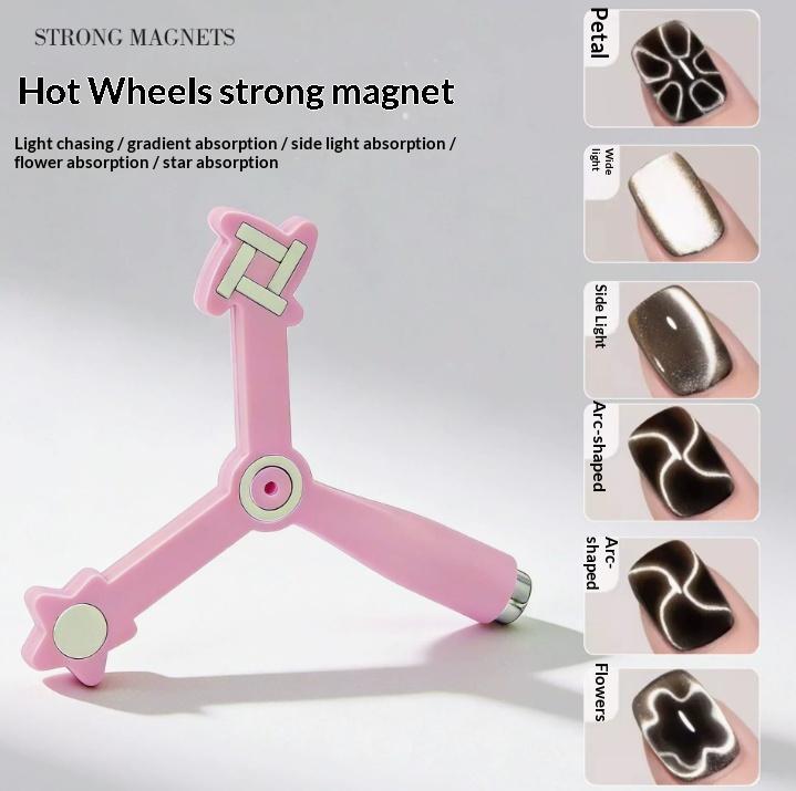 

4 In 1 Strong Magnet Stick Cat Eye Magnet Tool Triangle Shape Cat Eye For Uv Gel Polish Nail Art Manicure Design Pen Tools
