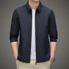 Autumn New Middle-aged and Young Fashion Lapel Jacket Jacket Korean Version Business Casual Long-sleeved Top Jacket
