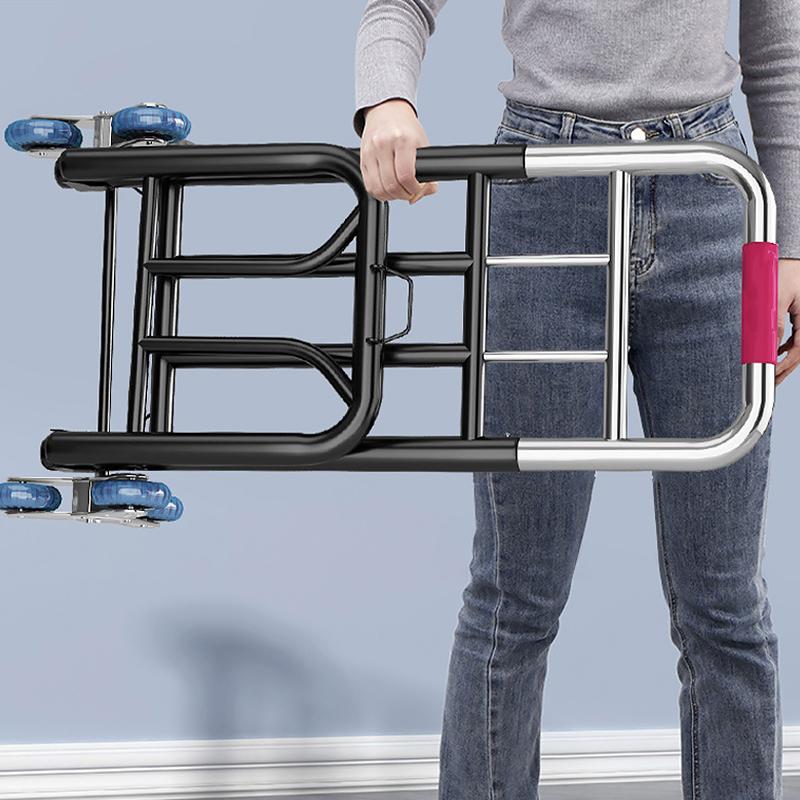 1 tk Kokkupandav Ostukäru Transportkäru Kaasaskantav Trepist ronimiseks Liigutamiseks Suur Kandevõime Transportimine Mitu Suurust