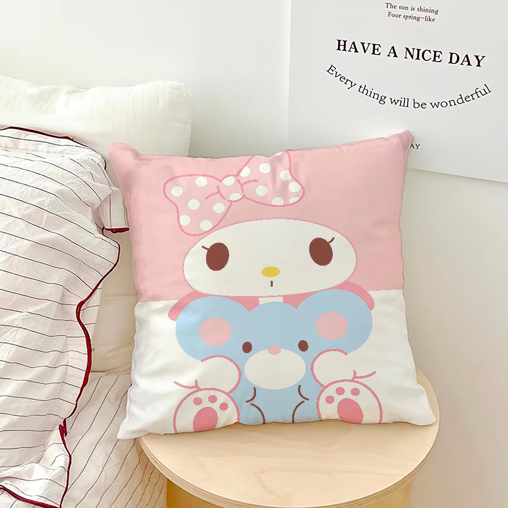 art kawaii cute My M-MelodyS cushion cover Comfortable soft Pillow Case for Sofa Living Room Home office Decor Protective Covers