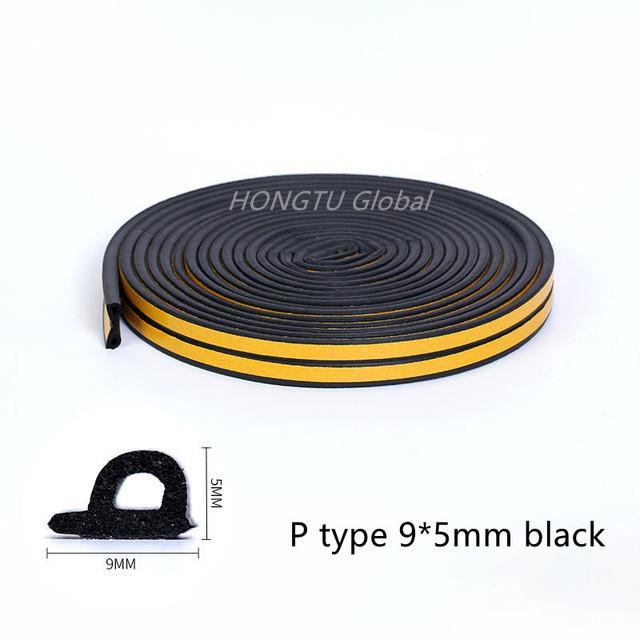Rubber Foam Window Door Seal Self Adhesive Windproof Tape Door Joint Filler Collision Avoidance Soundproof Sealing Strip