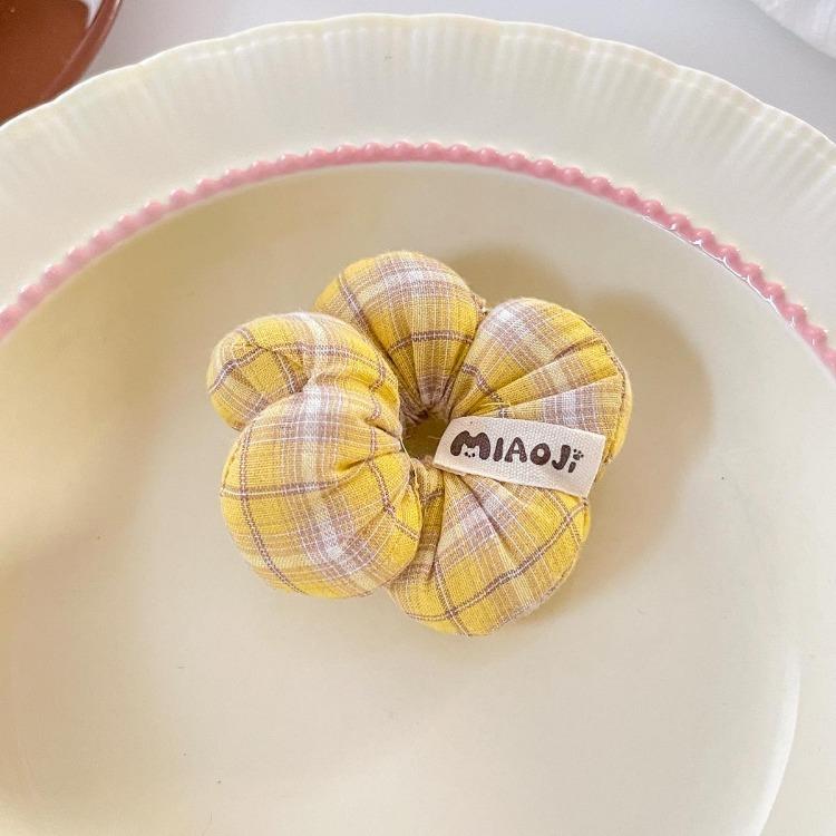 Sweet Floral Sponge Hair Scrunchies Cute Floral Hairbands Children Girls Cute Kawaii Ponytail Holder Hair Styling Accessories