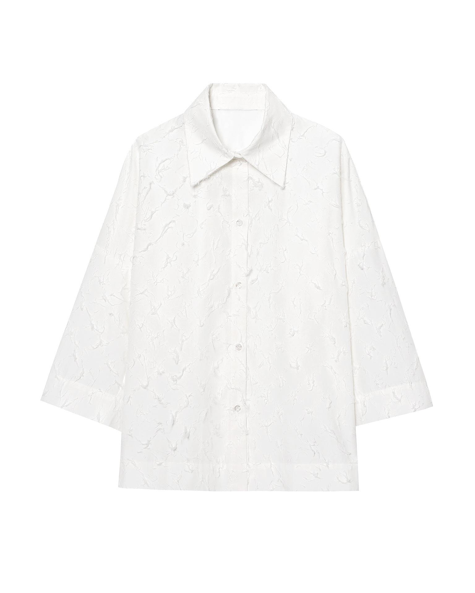 

Комплект женской рубашки с кисточками из перьев и юбки миди в европейском и американском стиле Medium