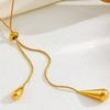 Cold Wind Light Luxury Niche Gold Water Drop Pendant Necklace