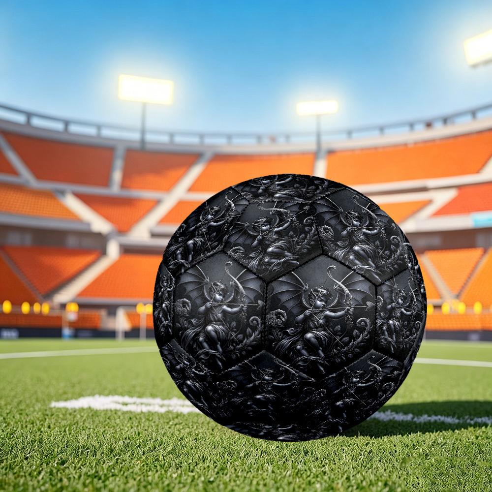 1pc Dark Angel Art Size 5 Soccer Ball Professional Match Training Football Indoor &Outdoor Sports Ball Training Ball Lightweight Durable y75 Size 5
