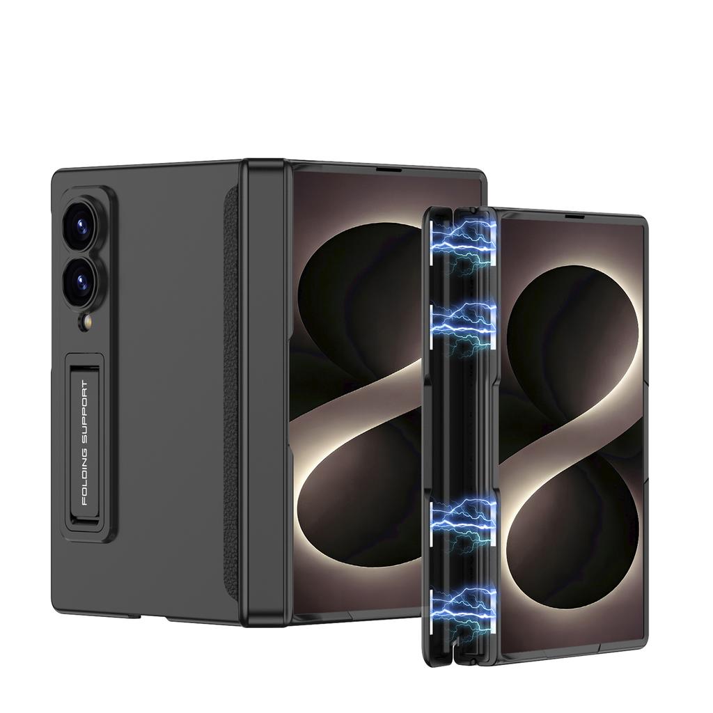 Magnetisches Scharnier All-inclusive Hülle für Samsung Galaxy Z Fold 8 Ultra Stoßfeste Matte Kunststoff Ständer Abdeckung für Samsung Z Fold7 Hülle