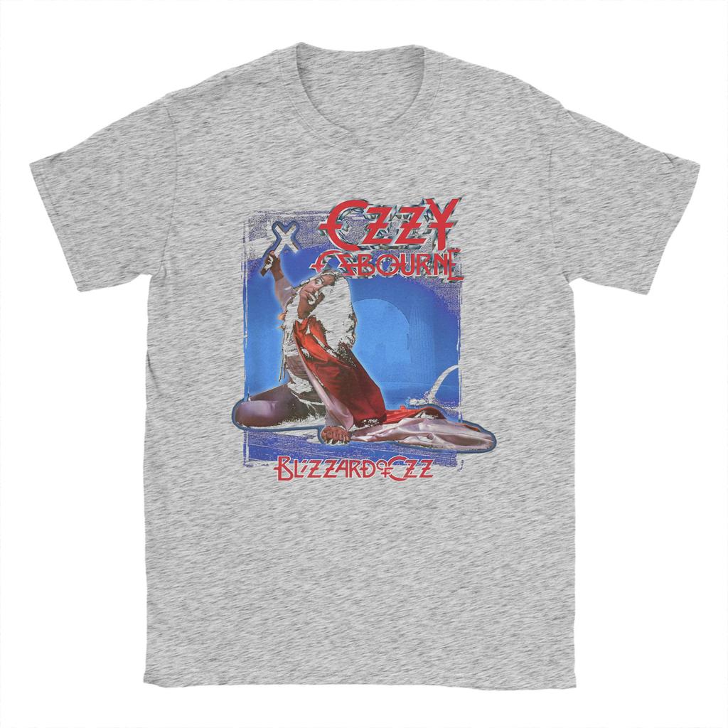 Heavy Metal Rock Ozzy Osbourne Blizzard Album Cover T-Shirts Herren Neuheit T-Shirts Rundhals Kurzarm T-Shirts Geschenk Kleidung