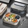 Stainless Steel Insulated Lunch Box Adults 316 Grade Large Capacity 5-Compartment Bento With Utensils Soup Bowl Microwave Safe