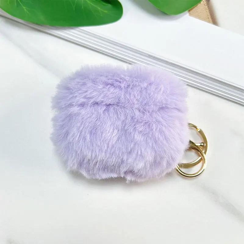 Cute Fluffy Winter Earphone Case For Apple Airpods 1 2 Pro Cover Fashion Lovely Headphones Fur Cases For Airpods 3 Charging Box