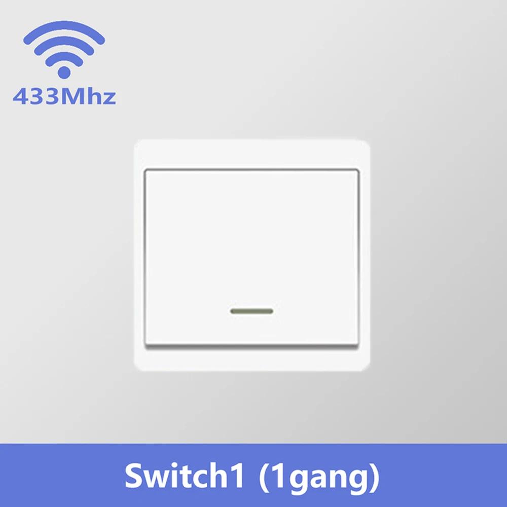 RF 433MHz Wireless Wall Light Switch 1/2/3 Gang Remote Control Relay Receiver Interruptor 16A for LED Lamp Home Automation